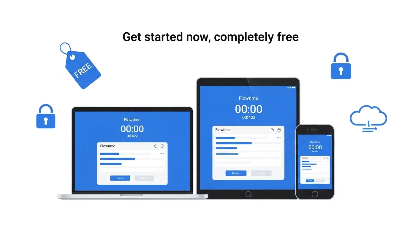 Image showing FlowTime being used on various devices.