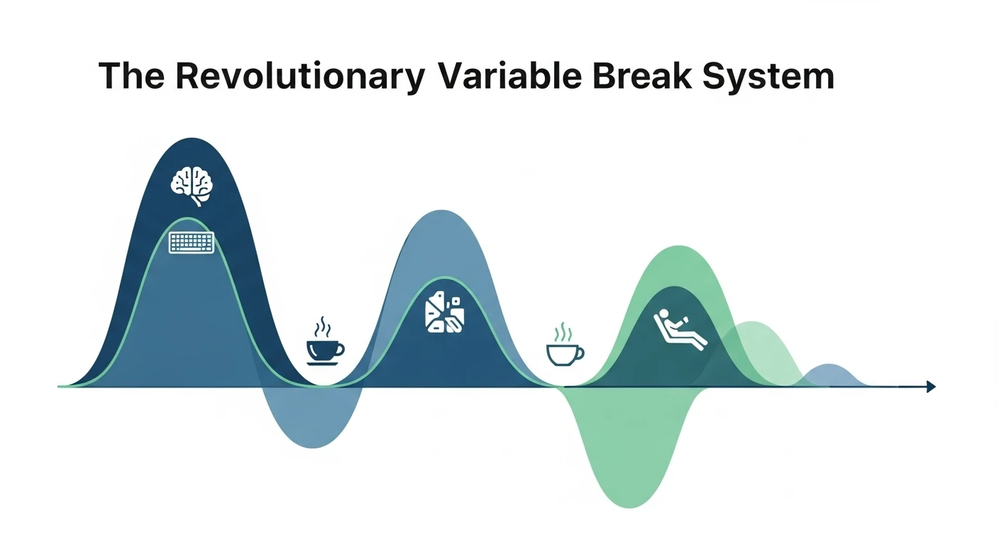 Graph representing FlowTime's variable break system.